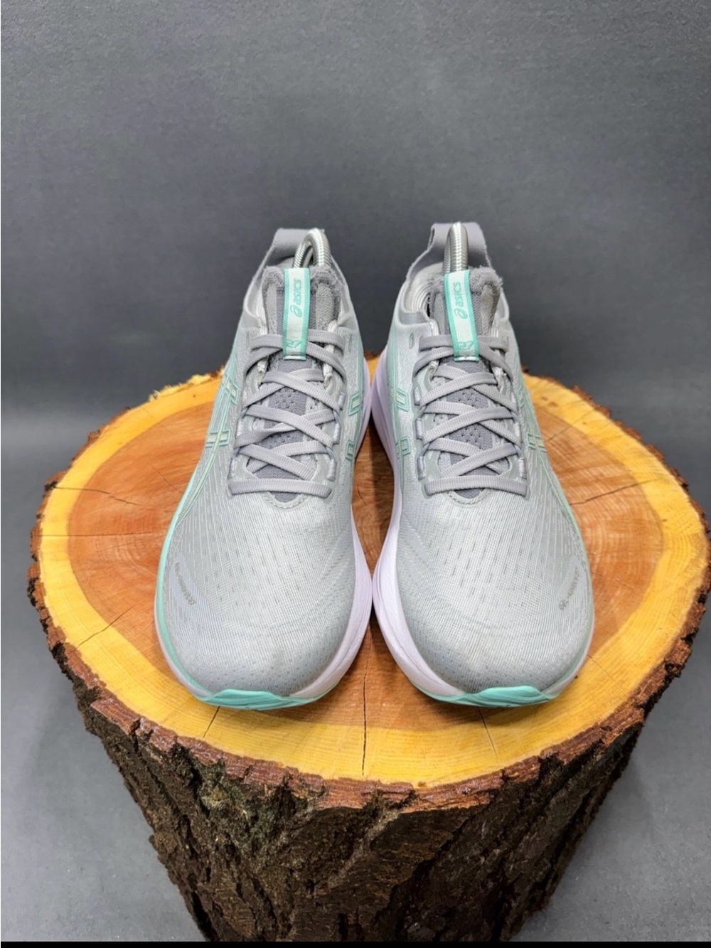 ASICS Women's Gray with Mint Running Sneakers